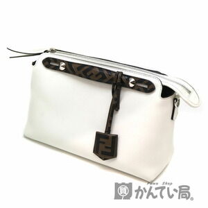 FENDI By The Way Shoulder Bag Handbag Leather White